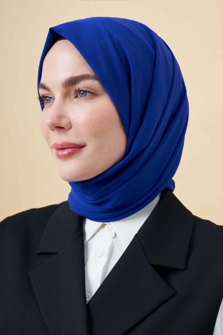 Mizalle Lacivert Medine İpeği Şal - Mizalle