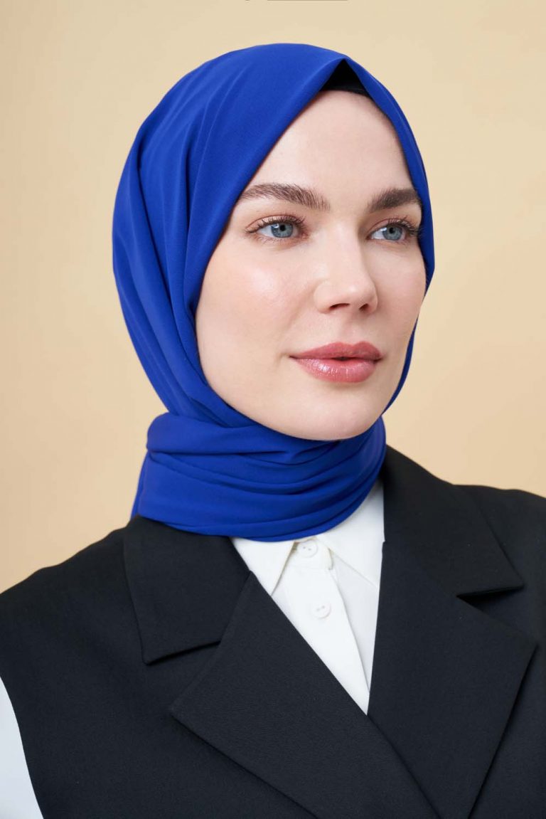 Mizalle Lacivert Medine İpeği Şal - Mizalle