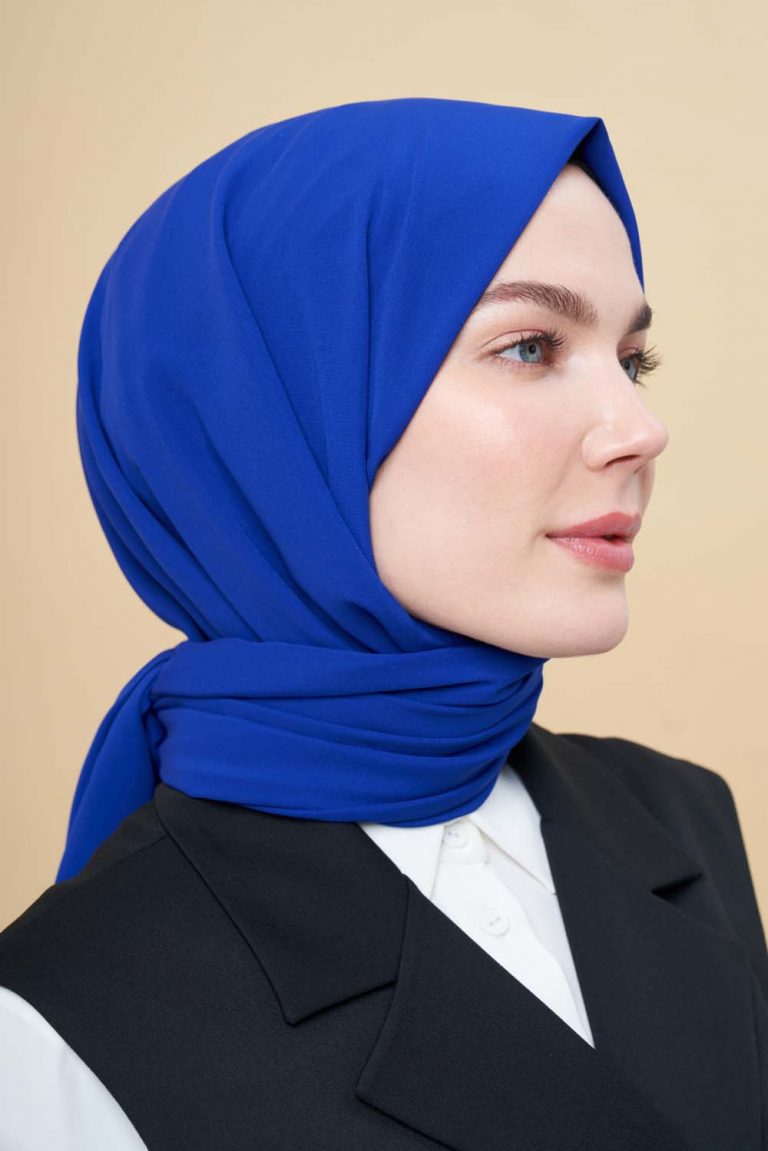 Mizalle Lacivert Medine İpeği Şal - Mizalle