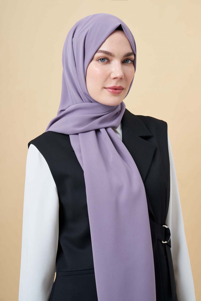 Mizalle Lavanta Rengi Medine İpeği Şal - Mizalle