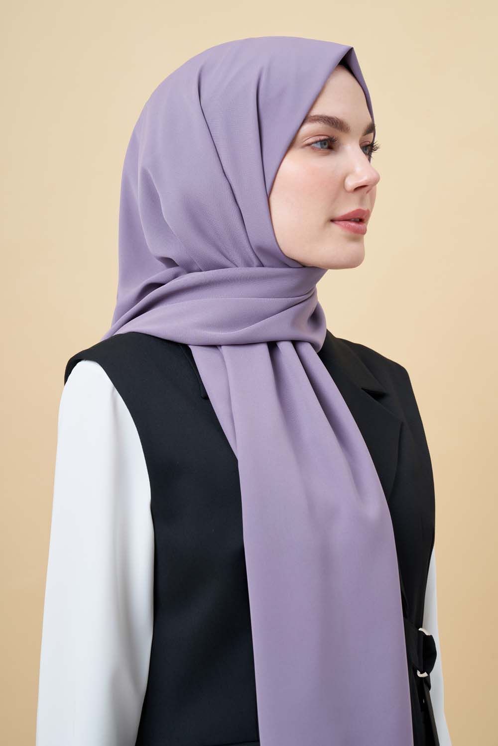 Mizalle Lavanta Rengi Medine İpeği Şal