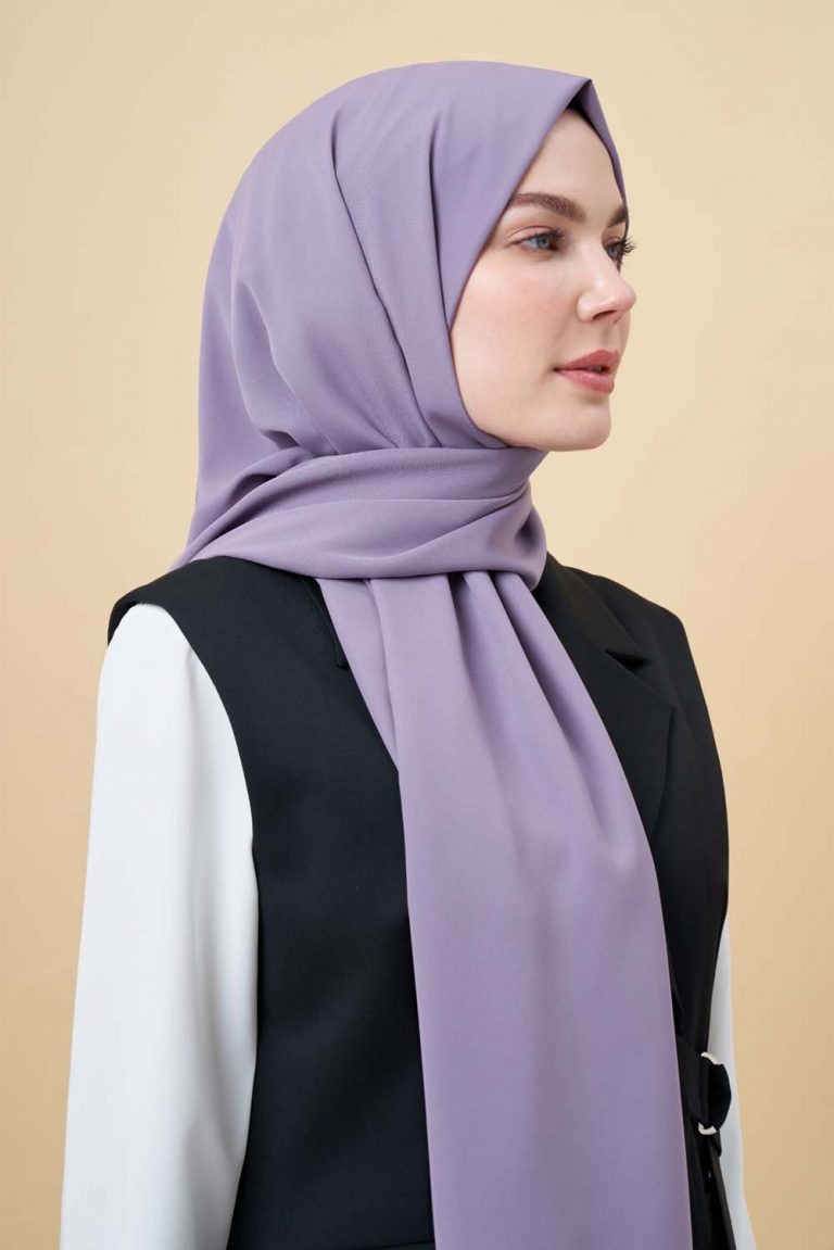 Mizalle Lavanta Rengi Medine İpeği Şal - Mizalle