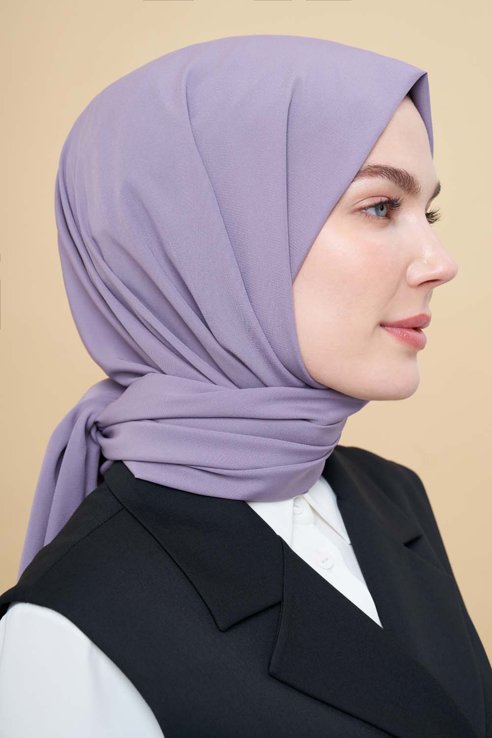 Mizalle Lavanta Rengi Medine İpeği Şal