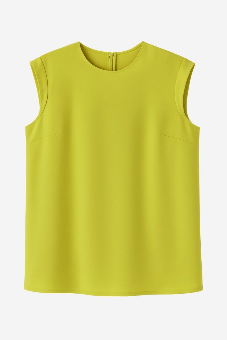 Mizalle Ay Kollu İnce Krep Yeşil Yuvarlak Yaka Bluz - Mizalle