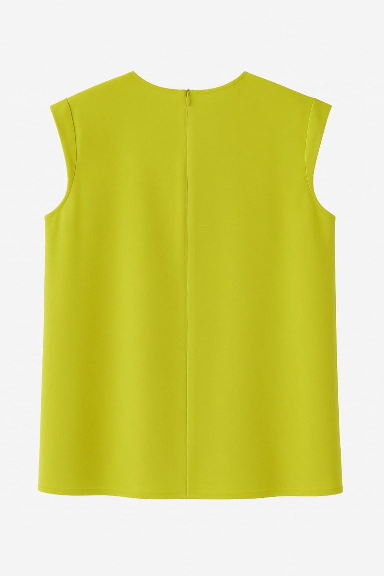 Mizalle Ay Kollu İnce Krep Yeşil Yuvarlak Yaka Bluz - Mizalle