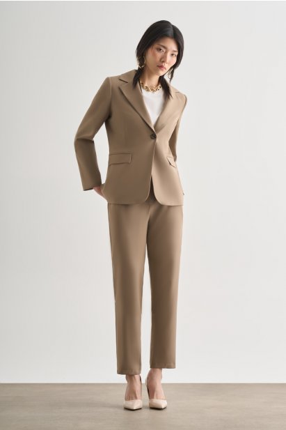 Mizalle Bej Tek Düğme Klasik Blazer Ceket - Mizalle