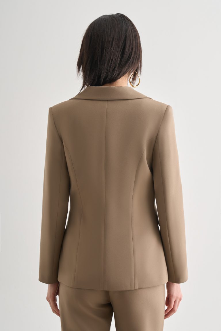 Mizalle Bej Tek Düğme Klasik Blazer Ceket - Mizalle