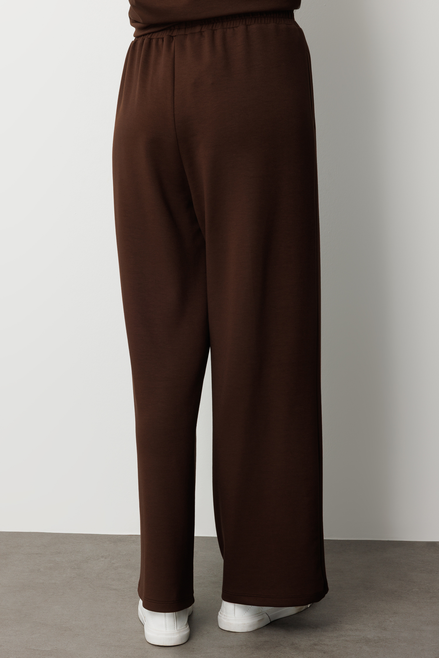 Mizalle Beli Lastikli Yumuşak Dokulu Kahverengi Jogger Panton - Mizalle