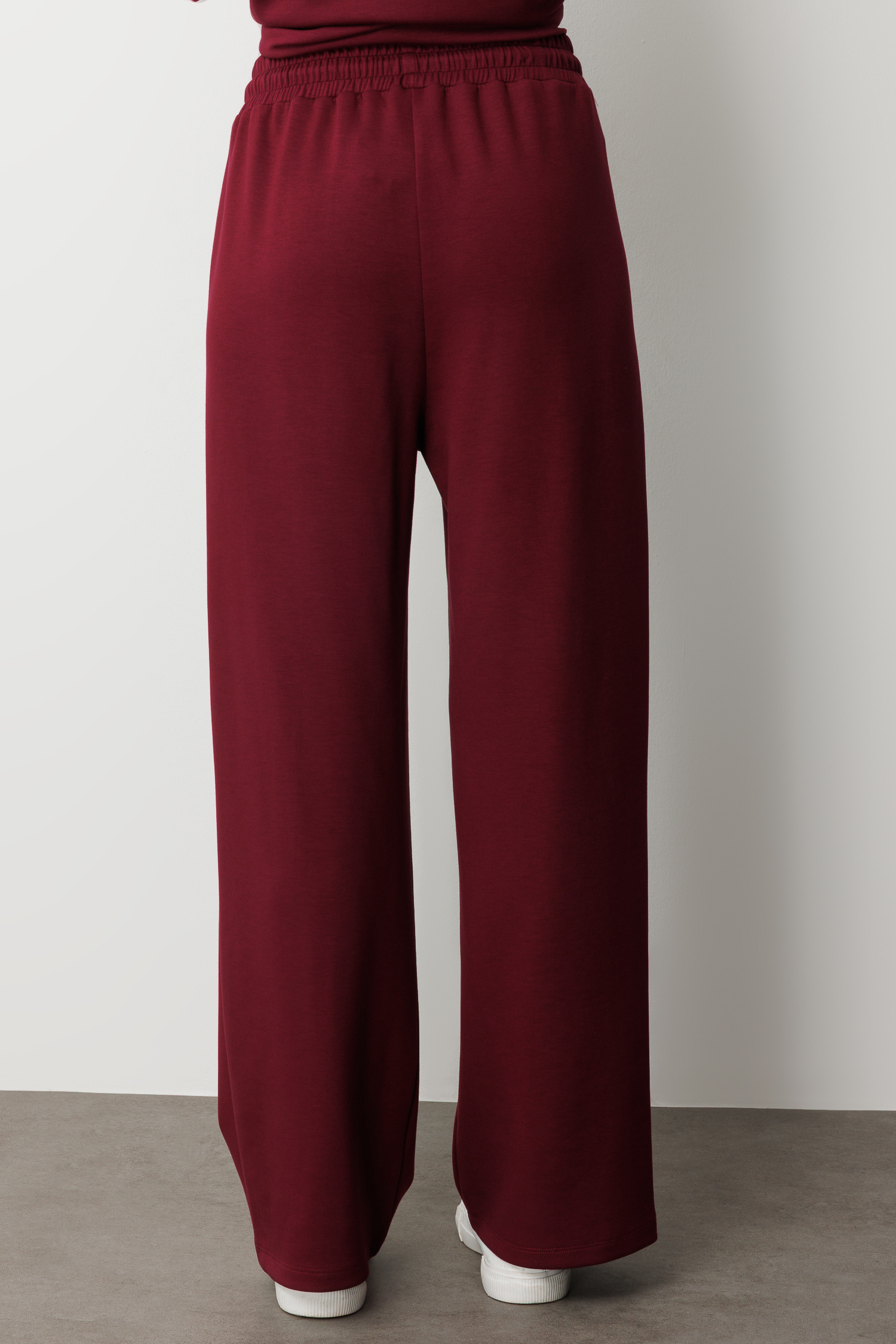 Mizalle Beli Lastikli Yumuşak Dokulu Mürdüm Jogger Pantolon - 6