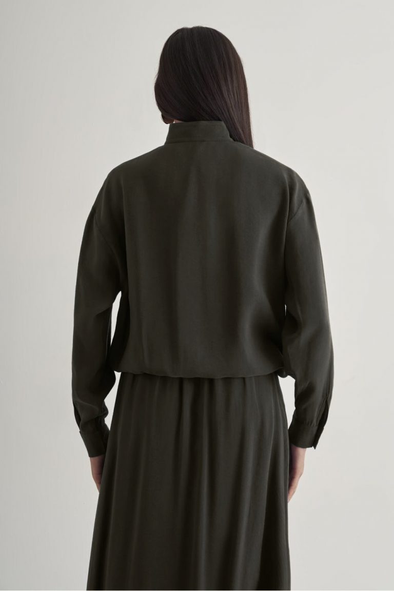 Mizalle İp Büzgülü Torba Cepli Modal Karışımlı Antrasit Ceket - Mizalle