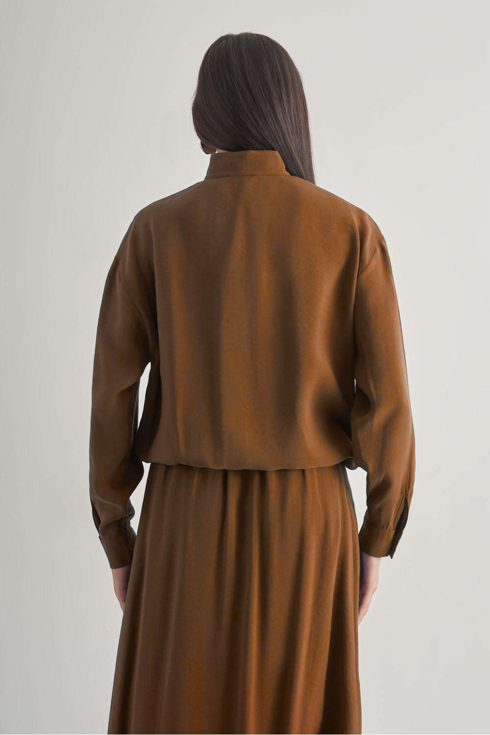 Mizalle İp Büzgülü Torba Cepli Modal Karışımlı Camel Ceket - Mizalle