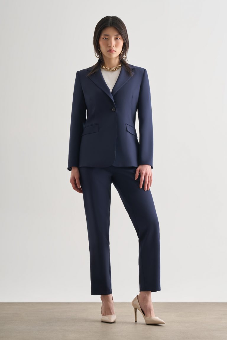 Mizalle Lacivert Tek Düğme Klasik Blazer Ceket - Mizalle