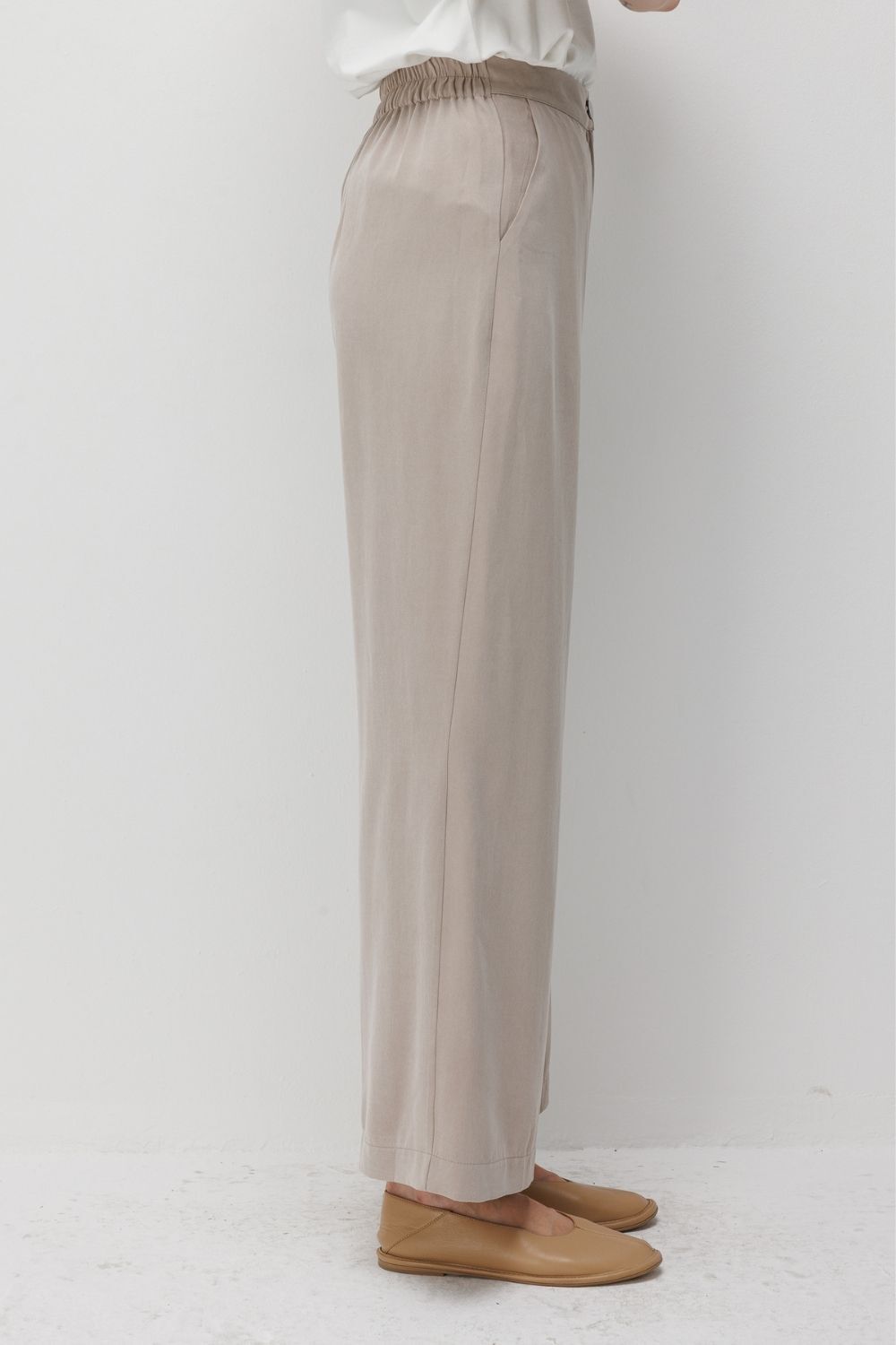 Mizalle Büzgü Detaylı Vizon Pantolon - Mizalle
