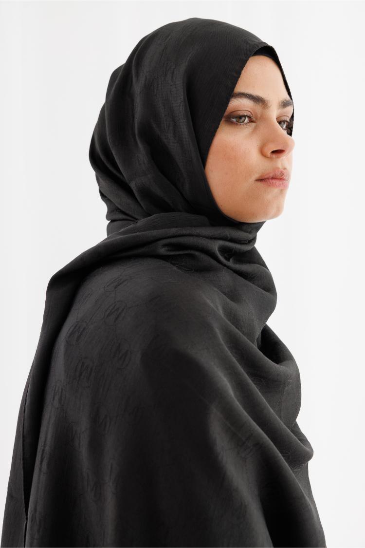 Mizalle M Desen Naia Siyah Pamuk Şal - Mizalle