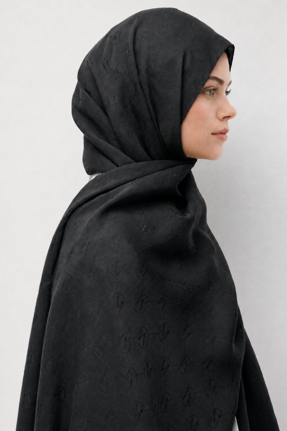 Mizalle M Desen Naia Siyah Pamuk Şal - Mizalle