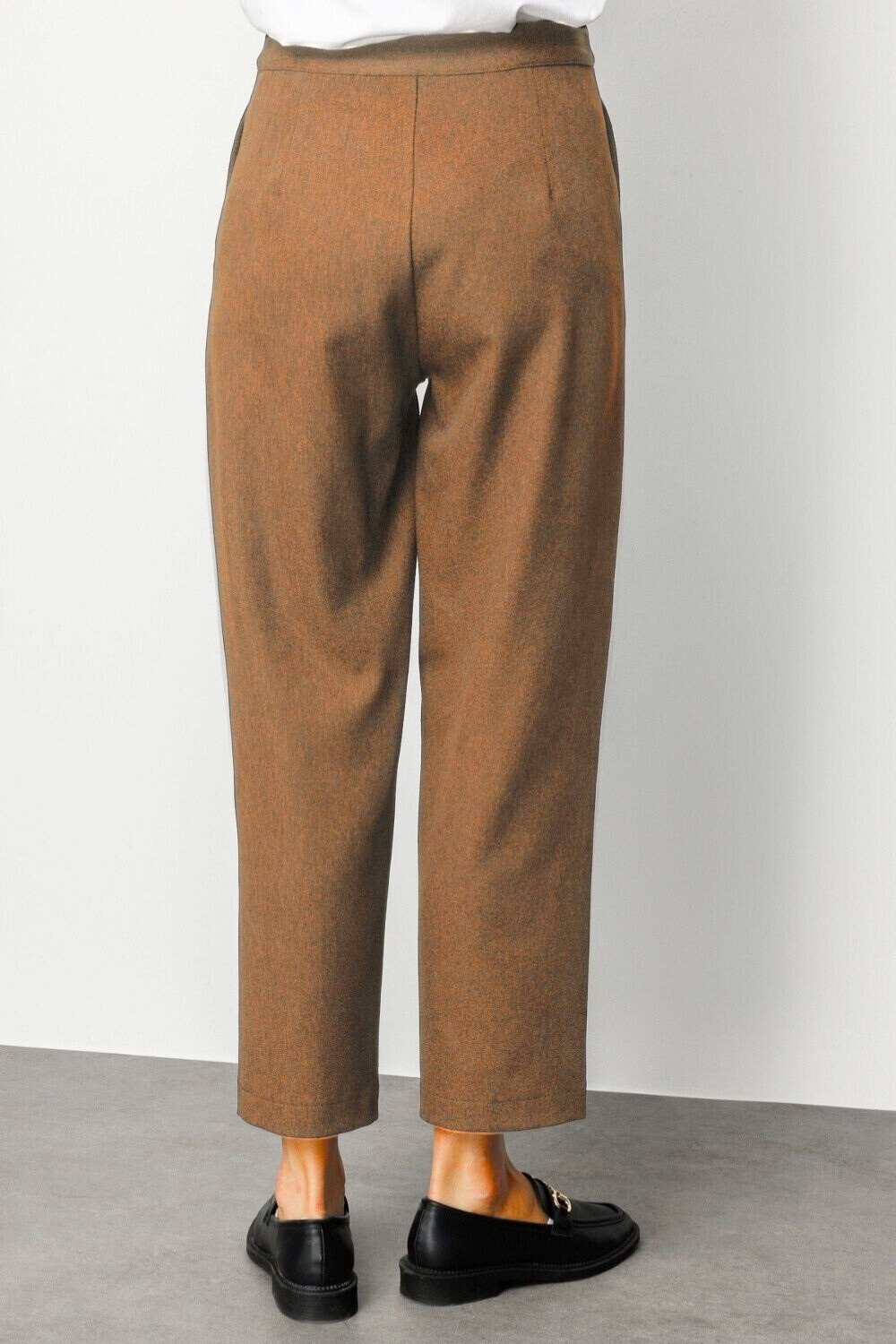 Mizalle Melanj Dokuma Karamel Rengi Klasik Pantolon - 2