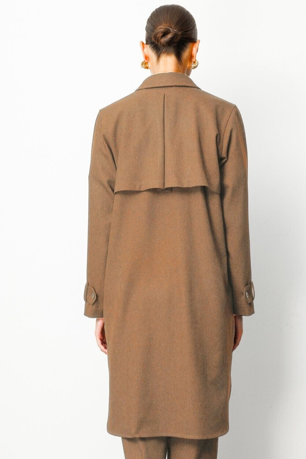 Mizalle Melanj Dokuma Karamel Rengi Uzun Tunik - 2