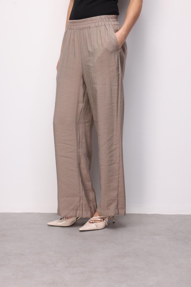 Mizalle Modal Dokulu Lastikli Bej Rengi Rahat Pantolon - 3