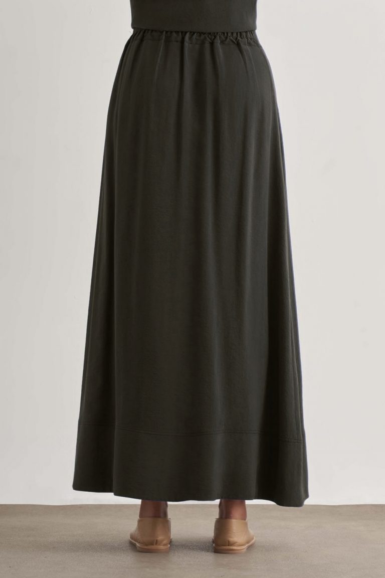 Mizalle Modal Karışımlı Antrasit Maksi Evaze Etek - Mizalle