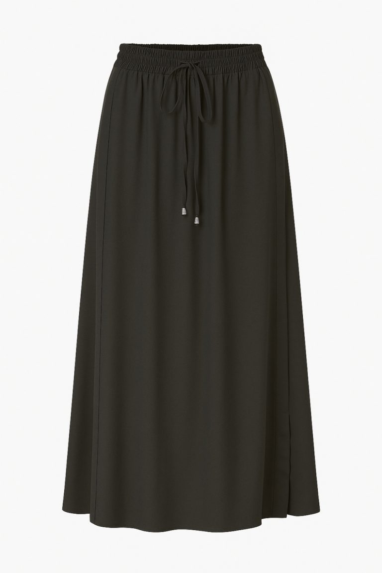 Mizalle Modal Karışımlı Antrasit Maksi Evaze Etek - Mizalle