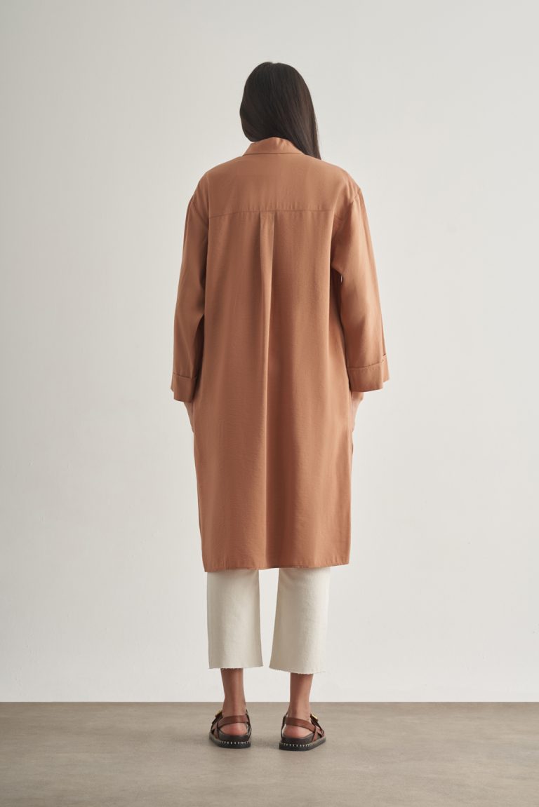 Mizalle Modal Karışımlı Camel Uzun Tunik - Mizalle