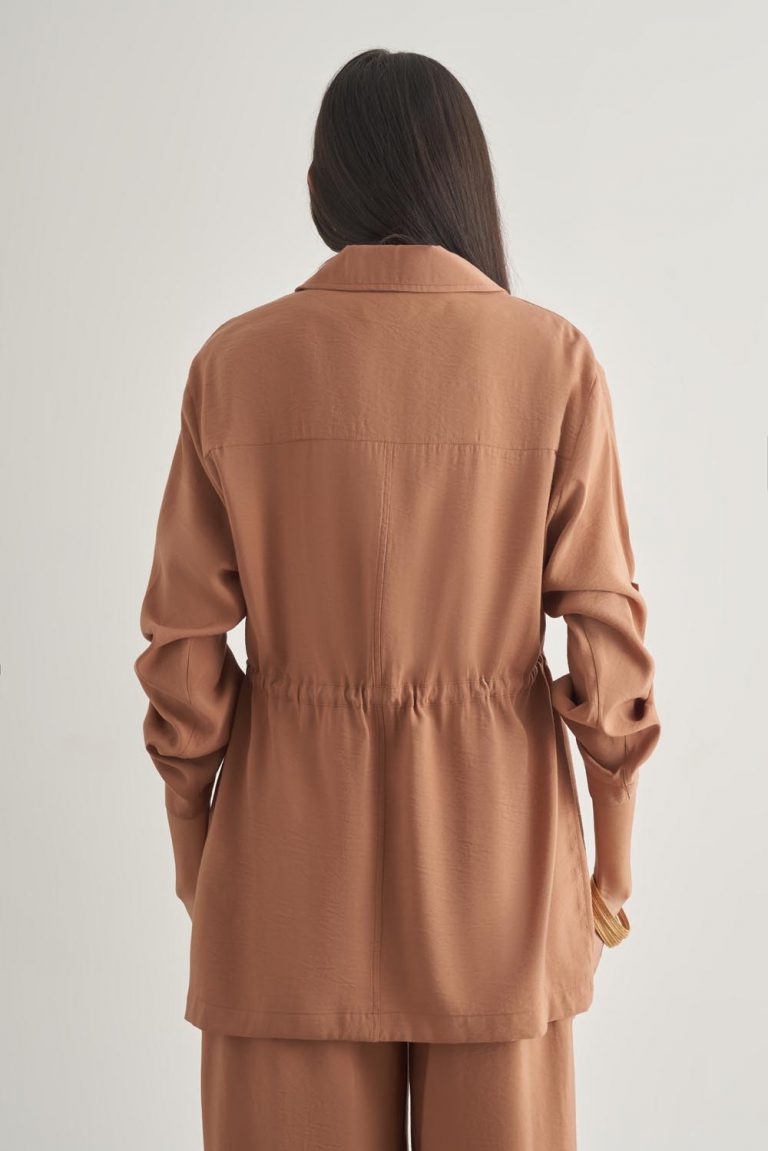 Mizalle Modal Karışımlı Fermuarlı Camel Tunik - Mizalle