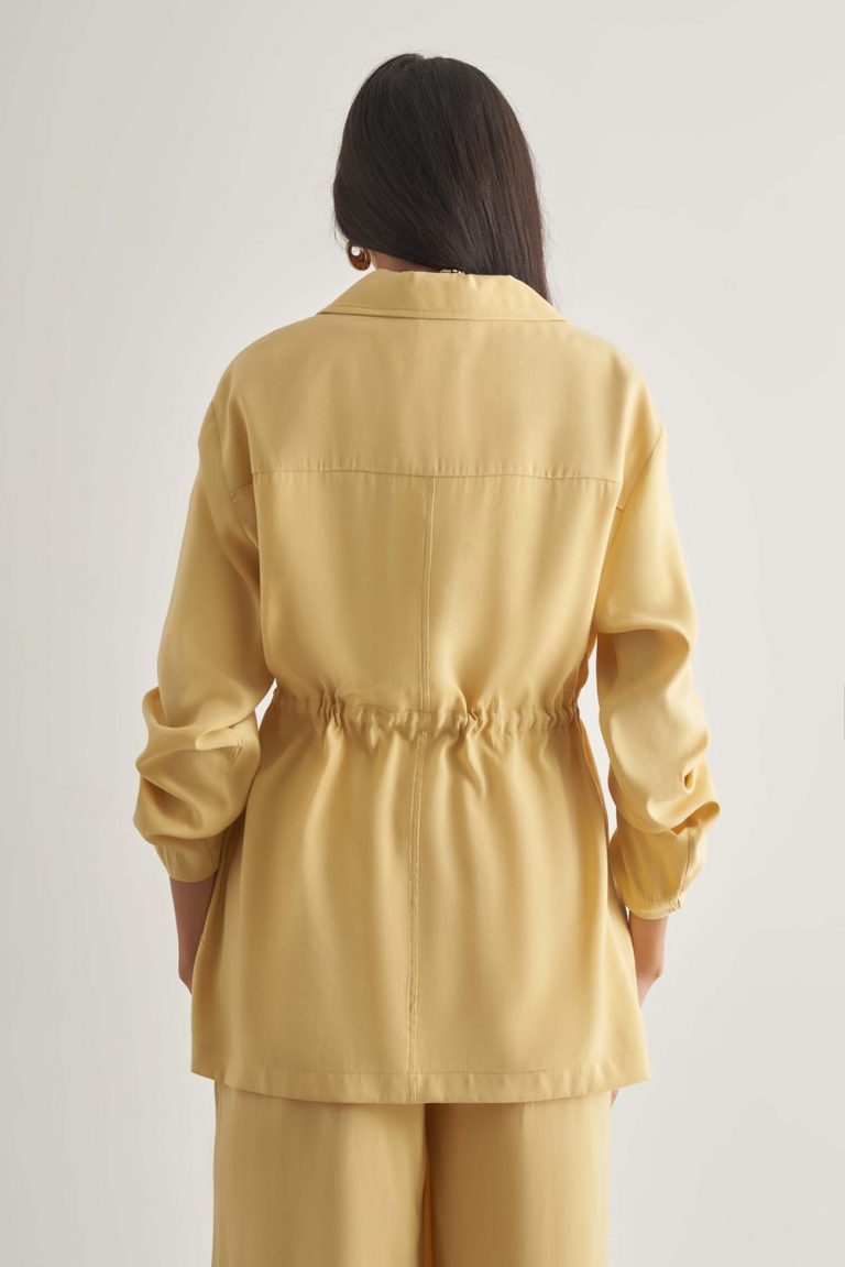 Mizalle Modal Karışımlı Fermuarlı Sarı Tunik - Mizalle