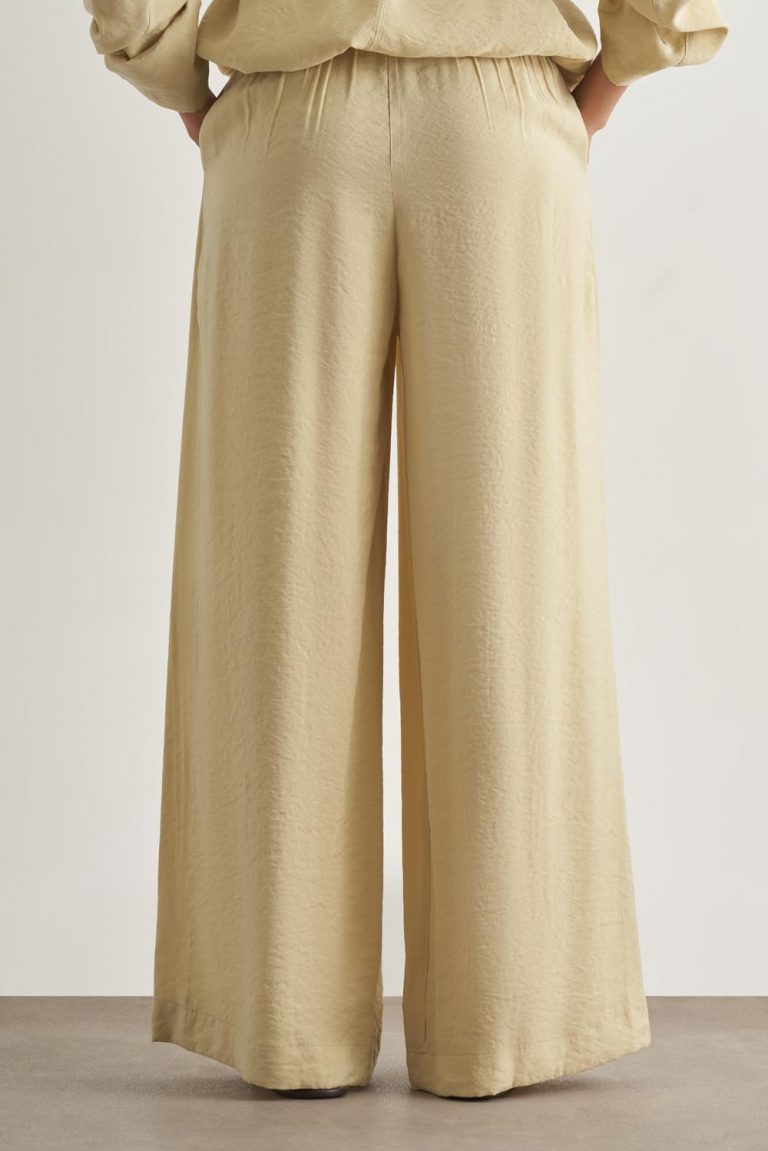 Mizalle Modal Karışımlı Rahat Kesim Beli Lastikli Su Yeşili Pantolon - Mizalle