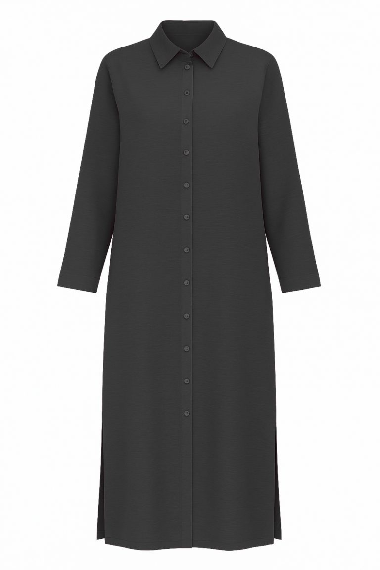 Mizalle Modal Karışımlı Siyah Uzun Tunik - Mizalle