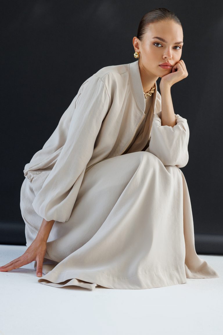 Mizalle Modal Karışımlı Taş Rengi Beli Lastikli Maksi Etek - Mizalle