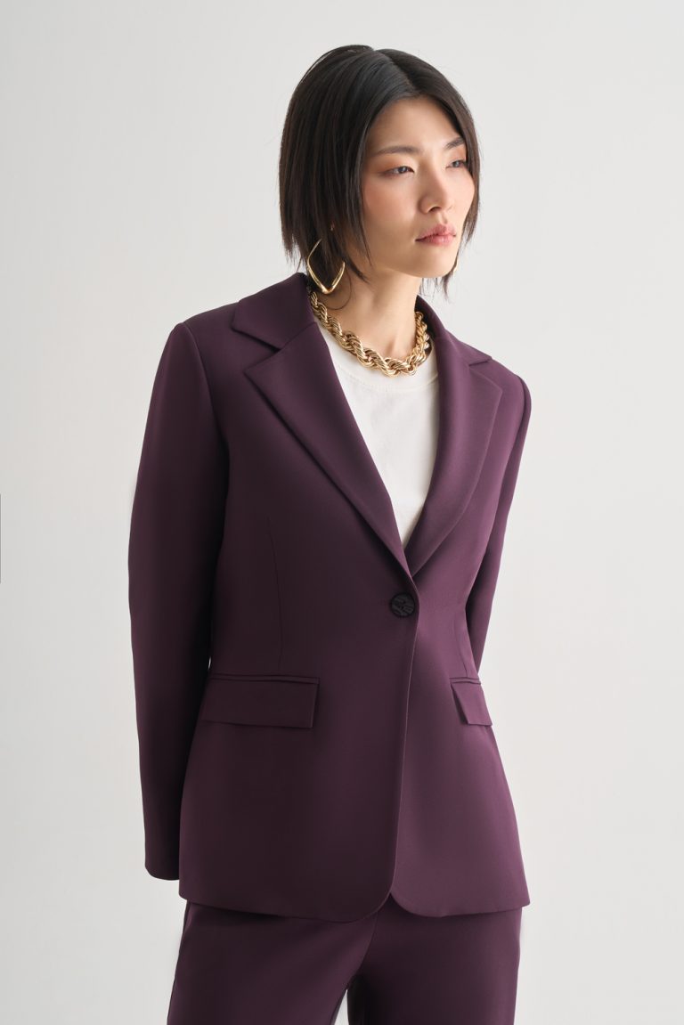 Mizalle Mürdüm Tek Düğme Klasik Blazer Ceket - Mizalle