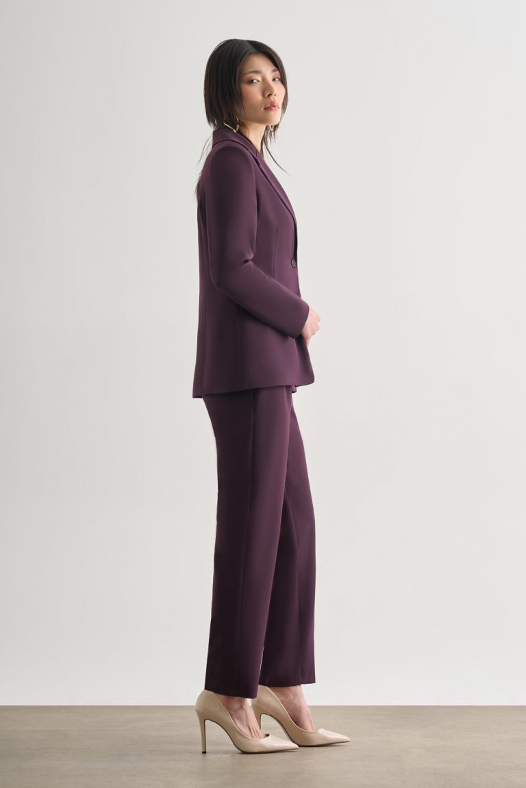 Mizalle Mürdüm Tek Düğme Klasik Blazer Ceket - Mizalle