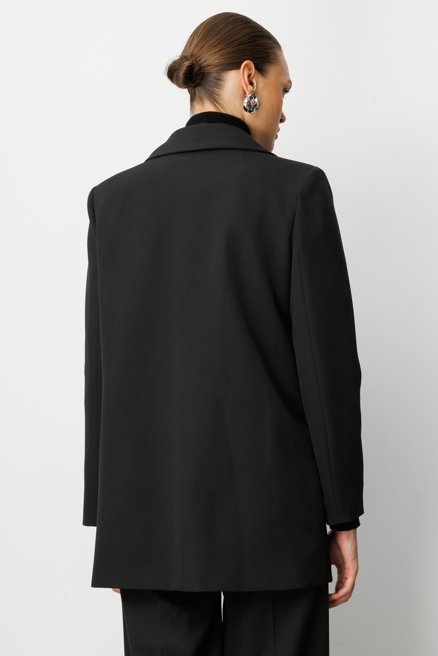 Mizalle Oversize Siyah Kruvaze Blazer Ceket Mizalle Oversize Siyah Kruvaze Blazer Ceket