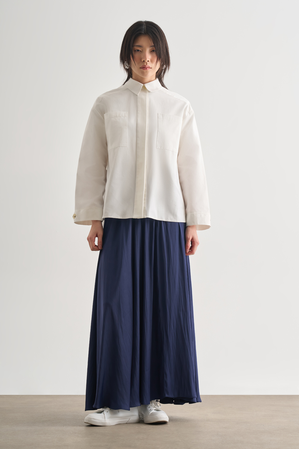 Mizalle Premium Saf Pamuk Oversize Ekru Ceket Gömlek Mizalle Premium Saf Pamuk Oversize Ekru Ceket Gömlek