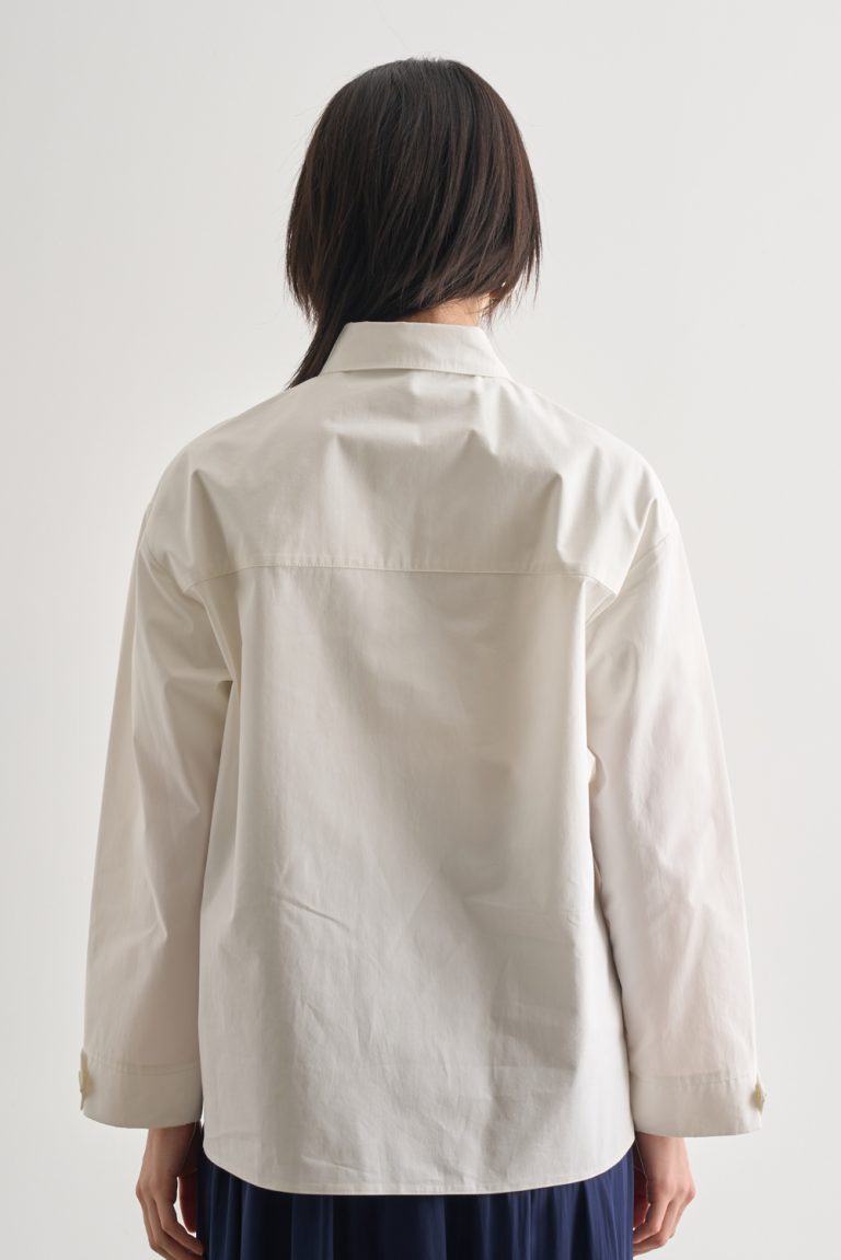 Mizalle Premium Saf Pamuk Oversize Ekru Ceket Gömlek - Mizalle