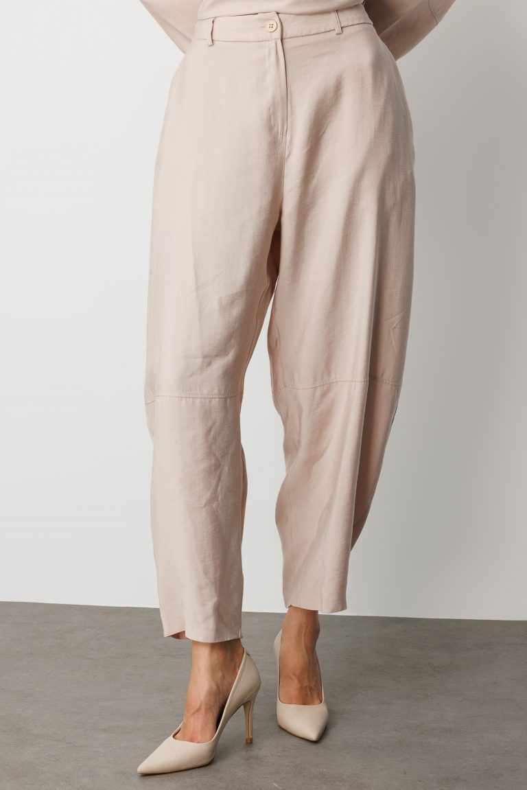 Mizalle Şalvar Kesim Modal Karışımlı Bej Rengi Pantolon - Mizalle