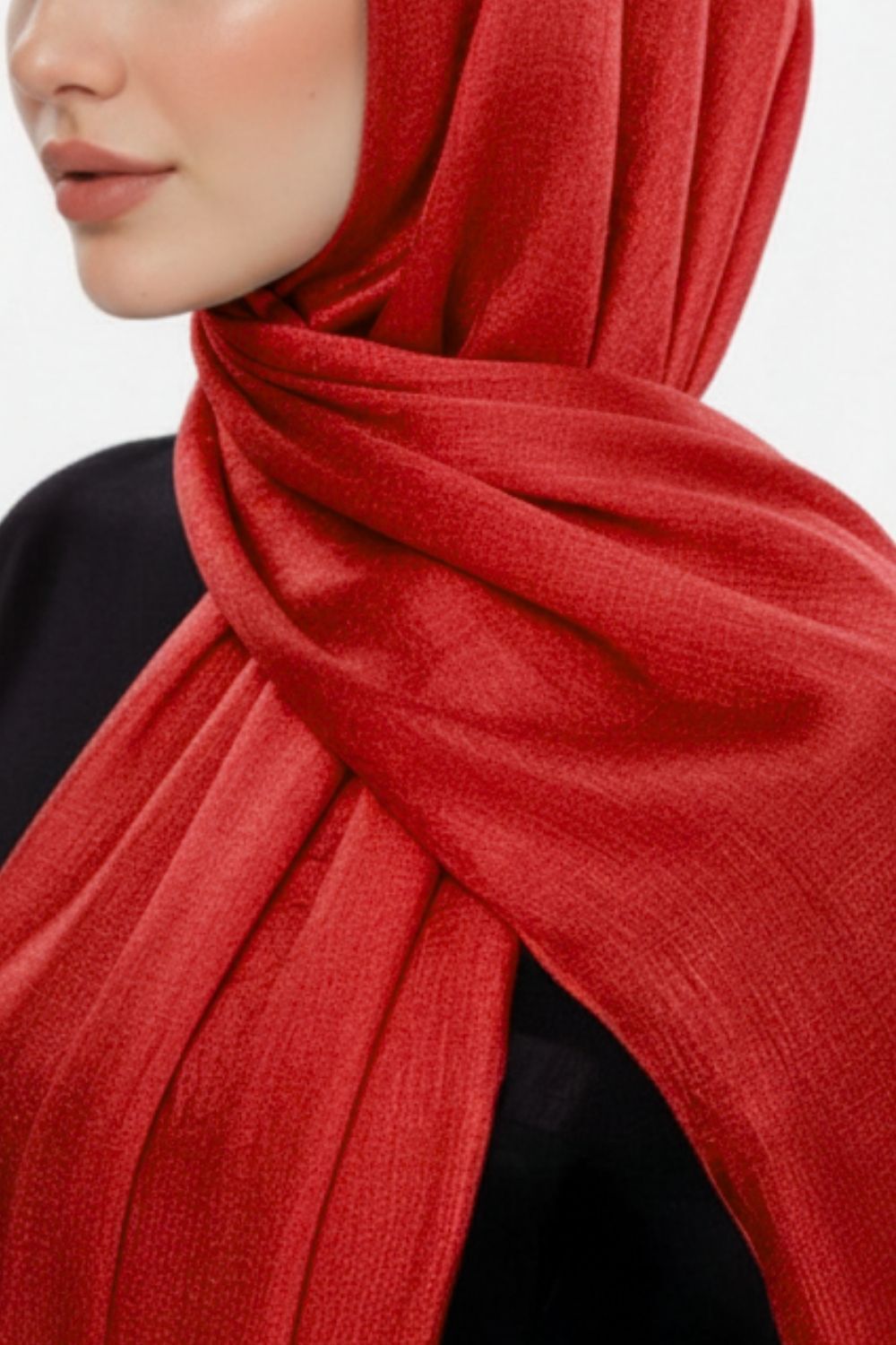 Mizalle Sim Dokulu Kırmızı Şal - 2