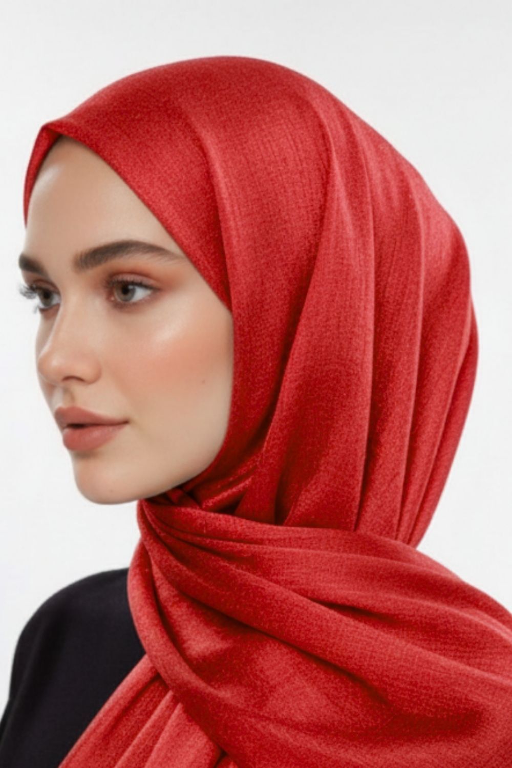 Mizalle Sim Dokulu Kırmızı Şal - 3