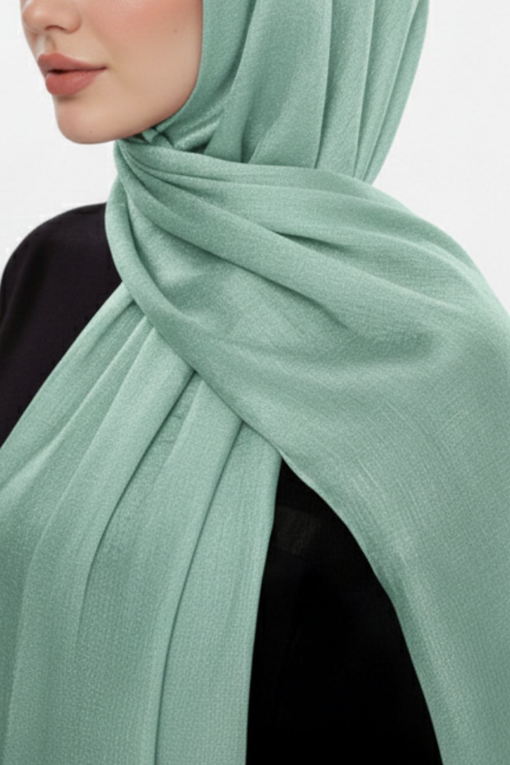 Mizalle Sim Dokulu Mint Rengi Şal - 2