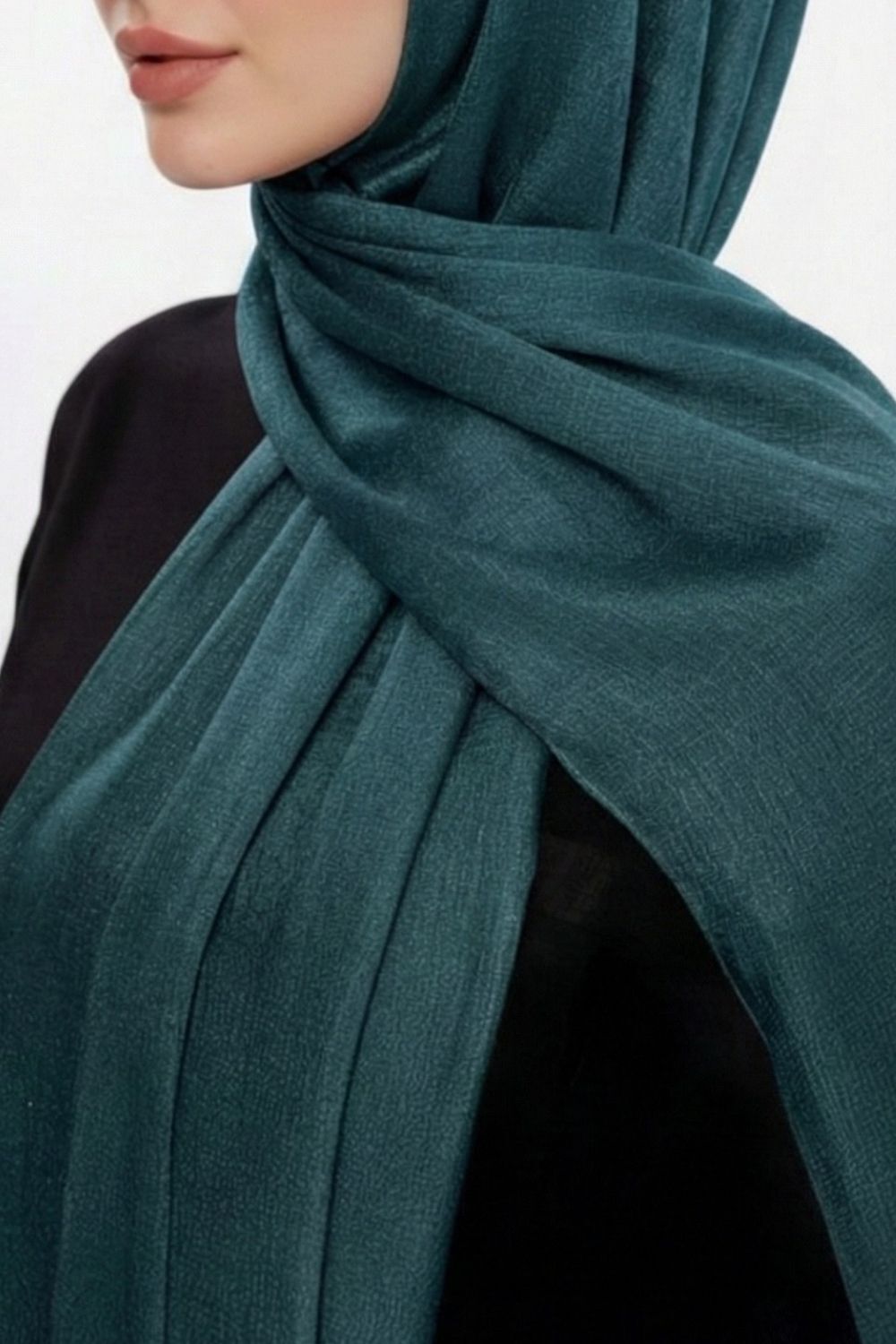 Mizalle Sim Dokulu Petrol Rengi Şal - 2