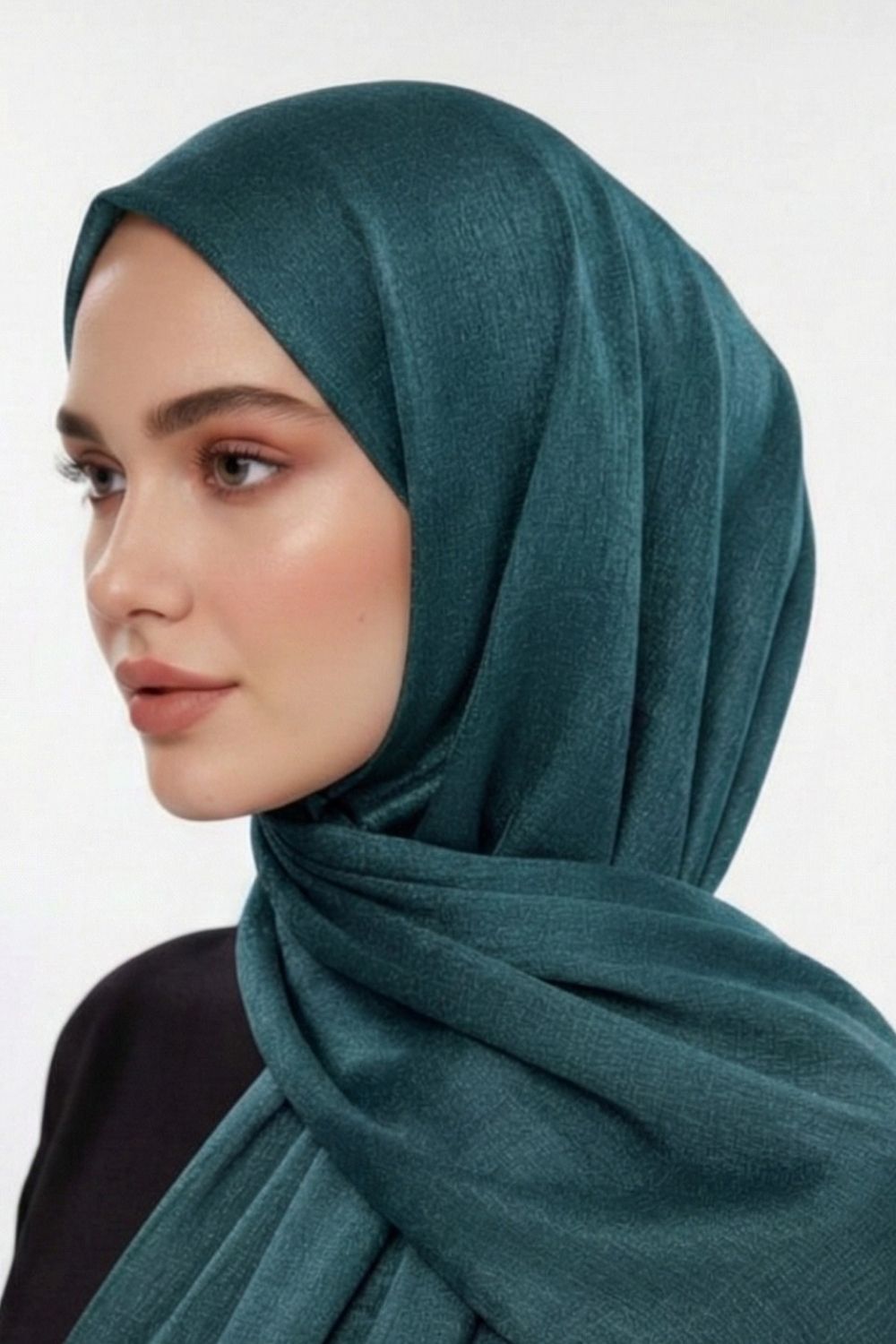 Mizalle Sim Dokulu Petrol Rengi Şal - 3