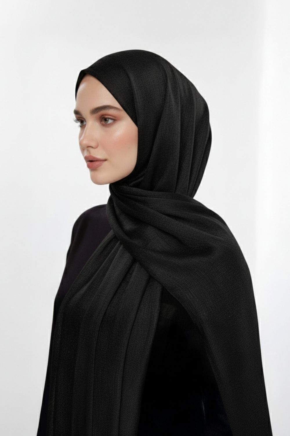 Mizalle Sim Dokulu Siyah Şal - Mizalle