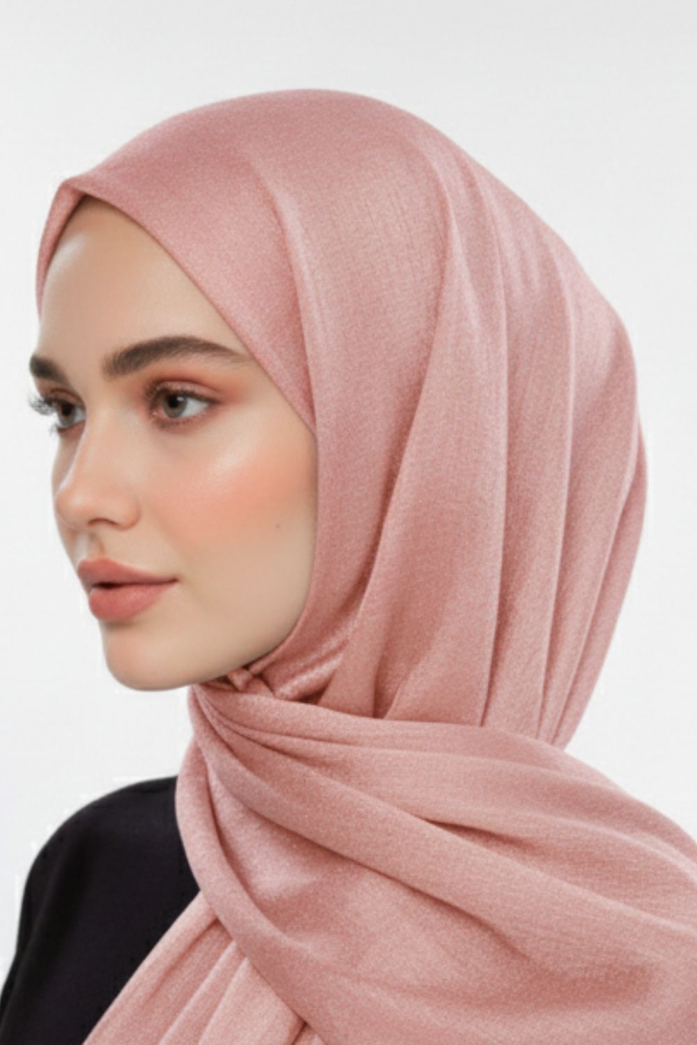 Mizalle Sim Dokulu Somon Rengi Şal - Mizalle