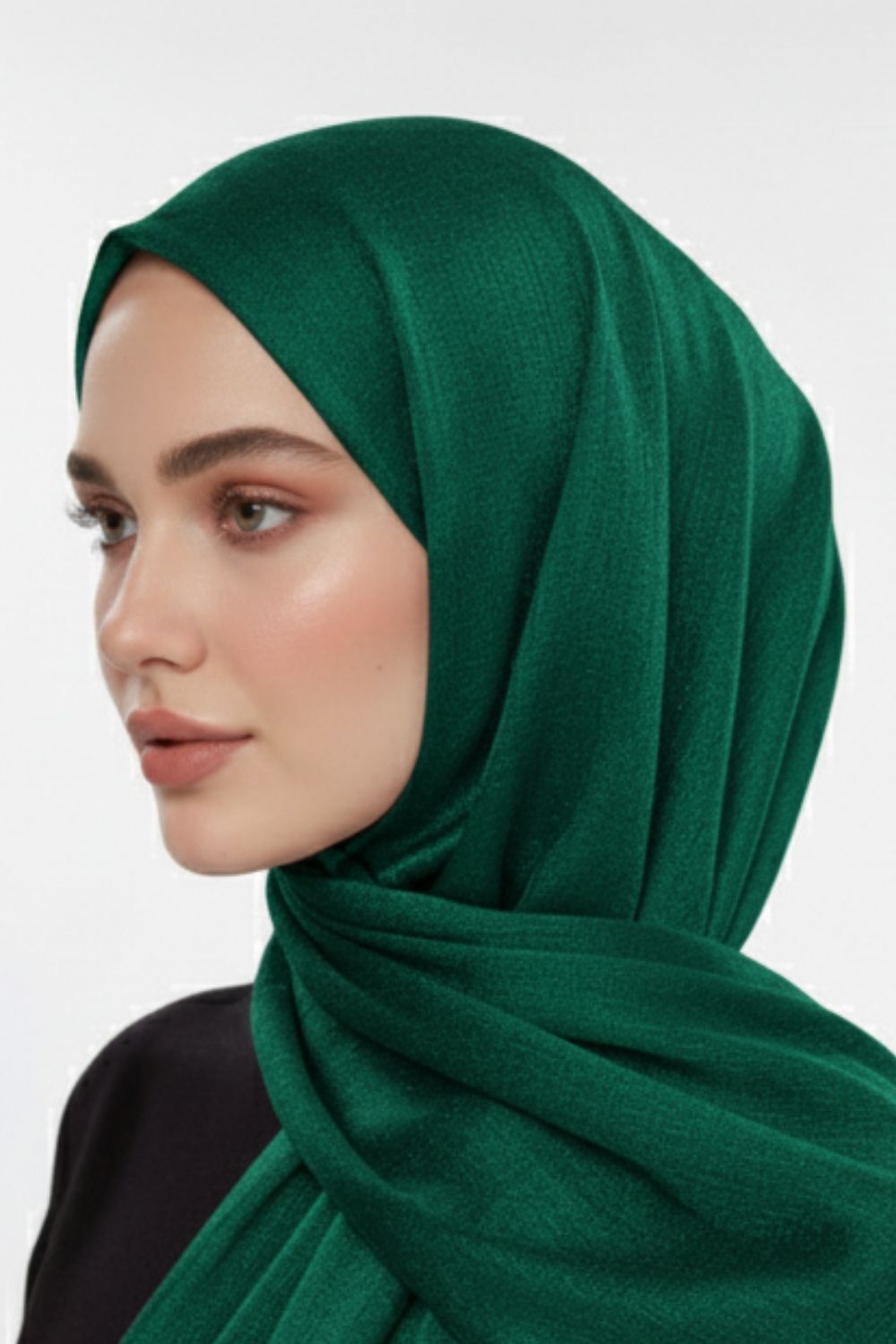 Mizalle Sim Dokulu Zümrüt Yeşili Şal - 3