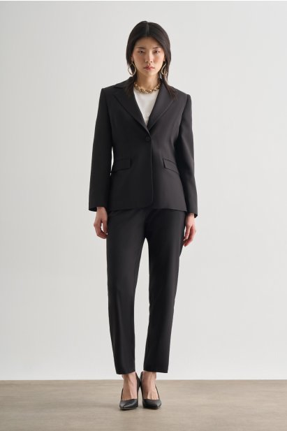 Mizalle Siyah Tek Düğme Klasik Blazer Ceket - Mizalle