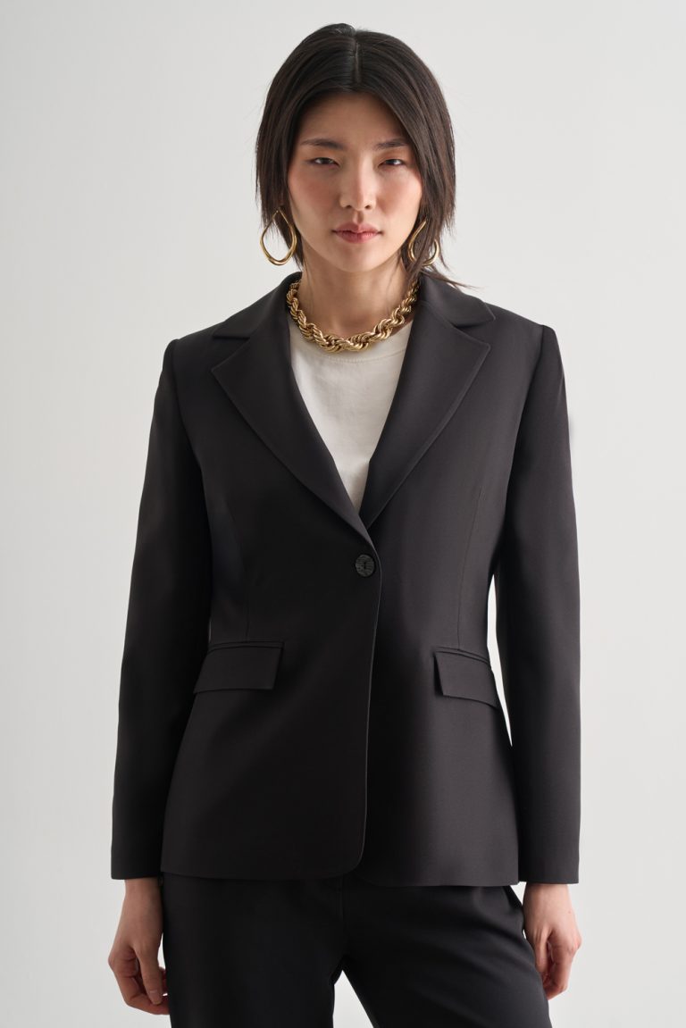 Mizalle Siyah Tek Düğme Klasik Blazer Ceket - Mizalle