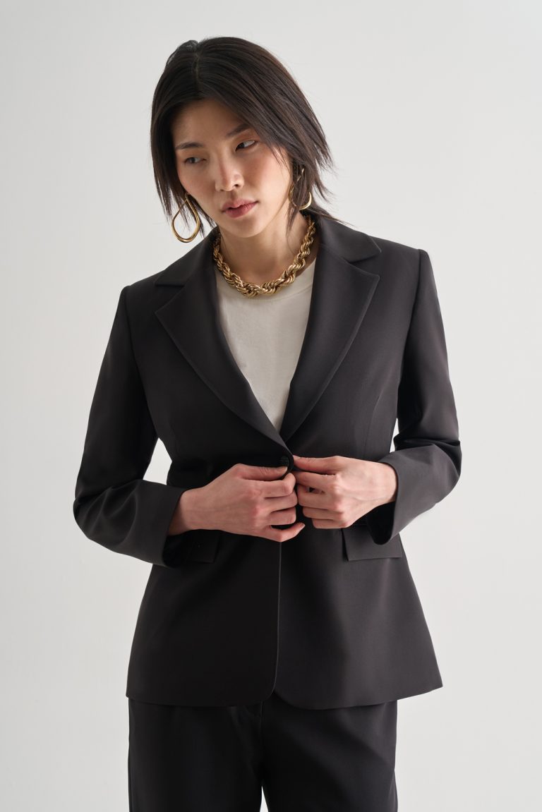 Mizalle Siyah Tek Düğme Klasik Blazer Ceket - Mizalle