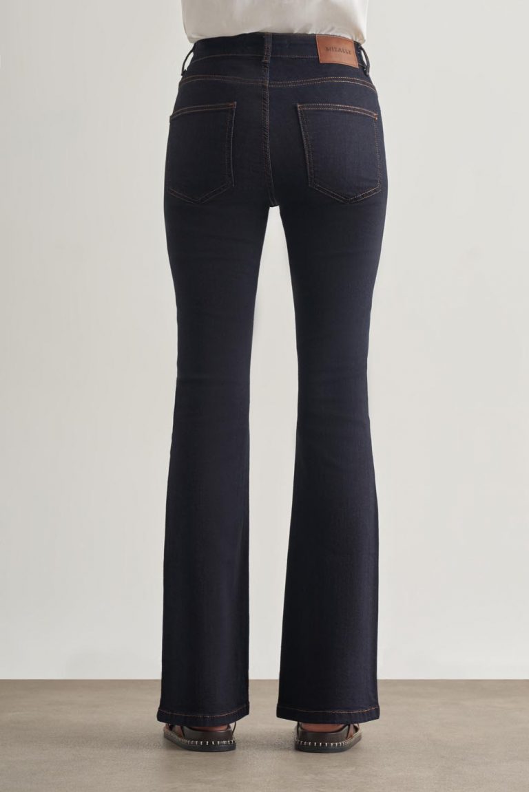 Mizalle Skinny Fit Flare Paça Lacivert Denim Pantolon - Mizalle