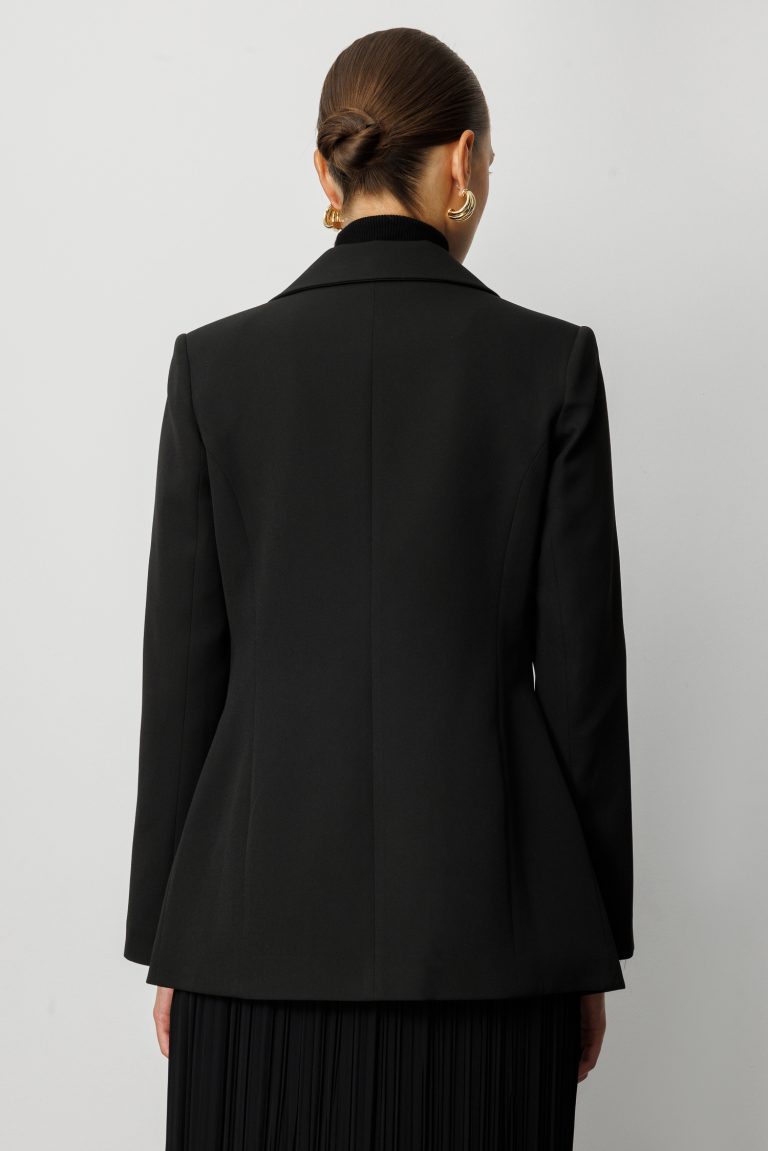 Mizalle Tek Düğme Klasik Siyah Ceket - Mizalle