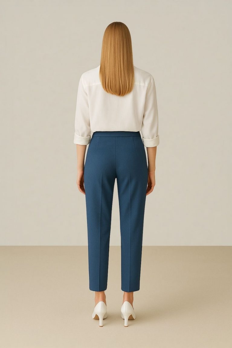 Mizalle Tek Pile İndigo Mavi Havuç Pantolon - Mizalle